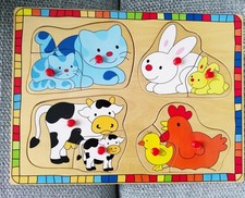 Puzzle en bois animaux de la