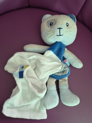Doudou chat bleu - doudou,
