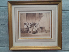 dessin ancien 19ème scène époque romantique signée personnage signé