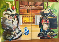 Les Samouraïs-Huile sur toile- Grand dyptique