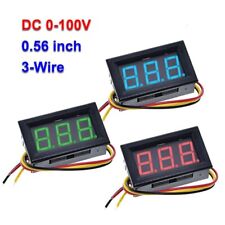 Module Voltmètre 0-100V - afficheur LED ROUGE/BLEU/VERT