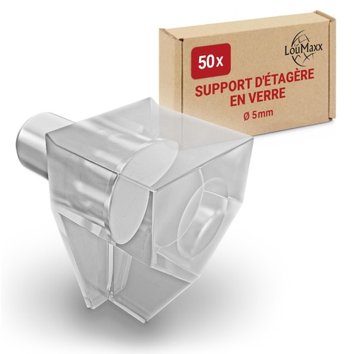 Taquet etagere 5mm transparent - taquet,