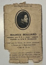 Avis de décès d’un GMR Bourgogne passé au maquis FTP - FFI - Police Vichy