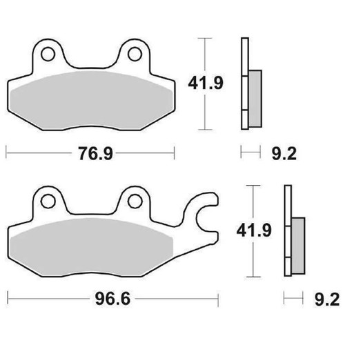 Paire plaquettes frein - plaquettes,