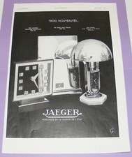 JAEGER PENDULE HORLOGER DE LA MARINE DE L'ETAT 1934-PUBLICITÉ D’ÉPOQUE /B5170