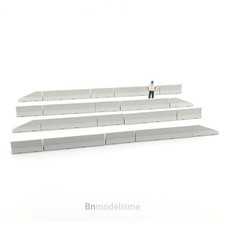 HO Lot 20 Blocs Jersey 1/87 Maquette Ferroviaire Chantier Camion Voiture H0