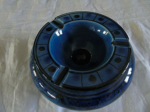 Cendrier céramique bleu en - cendrier,