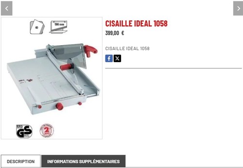 Massicot cisaille papier ideal - massicot,