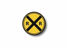 Patch badge ecusson brode imprime thermocollant symbol roadsign train