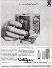 Publicité ancienne Culligan traitement de l'eau 1965 issue de magazine