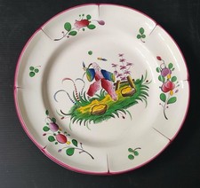 ASSIETTE  FAIENCE DECOR AU