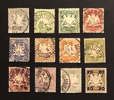 BAVIÈRE groupe bien rangé d'armes d'occasion anciennes émissions non vérifié (12)