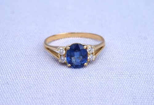 Bague saphir naturel - naturel, brilliant