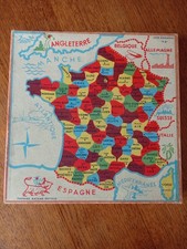 Jeu Ancien Vintage Puzzle La France Départements. Fernand Nathan.
