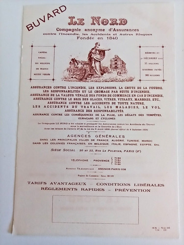 Grand buvard ancien - , nord