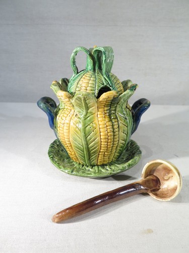 Ancien pot olives maïs en - a,