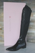 L'Autre Chose Eu 37 Stiefel Cuissardes Vernis Chaussures Noir Neuf Autrefois