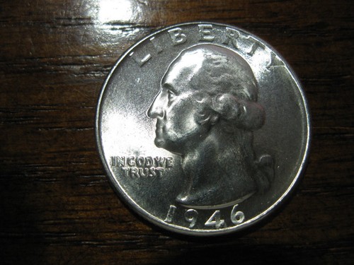 1946 washington quarter - d,