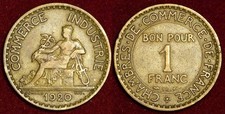 FRANCE 1 franc 1920