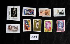 Lot 9 timbres personnalités