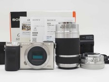 Sony a6000 Digital Silver 16-50mm 55-210mm 1794 Shots w/ Box[Near Mint]#Z5500
