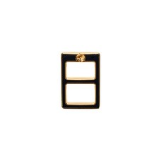 Giorgio Armani Couture Jewels Laiton Noir/Or Écharpe Pince avec Logo Femme