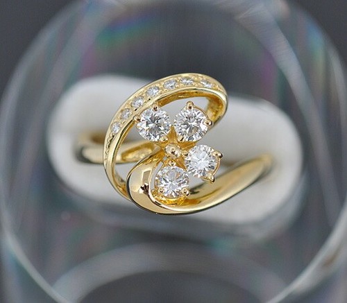 Bague finition 18k - 18k, diamant