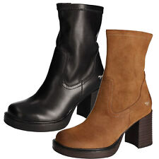 Mustang Bottines Femme À Talon Bloc Avec Plateforme 1474-502