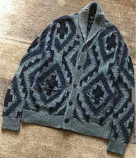 Cardigan en tricot indigo