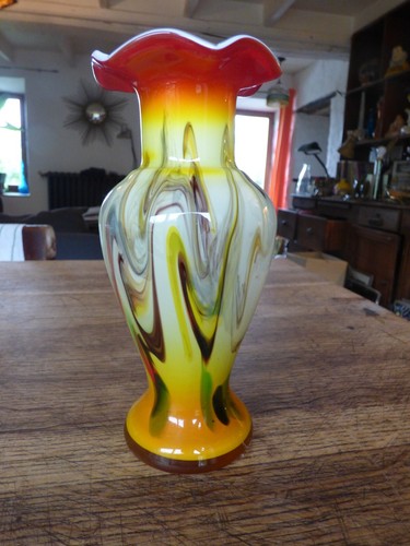 Vase balustre opaline - en,