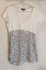 Robe tunique blanche et grise viscose T40 Mia Soana (1906046)