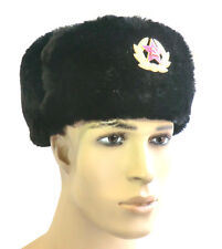 BONNET À POIL NOIR UNISEXE LAINE DOTATION FORCES ARMÉES RUSSE ORIGINAL