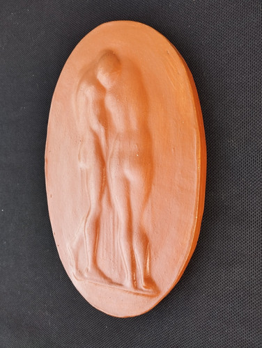 Plaque céramique couple - , nu