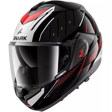 Casque Modulaire Shark Flip Back OXO Rydger Noir Argent Rouge