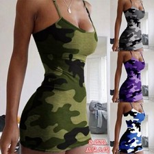 Robe Sexy moulante imprimée camouflage taille du S au 5Xl et couleur au choix