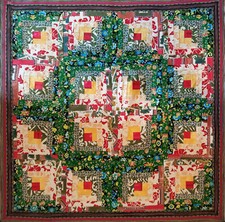 PATCHWORK couvre-lit  FAIT MAIN - 110 cm x 110 cm