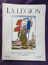 " La légion " - Revue de la Légion Française des Combattants - n° 1- juin 1941