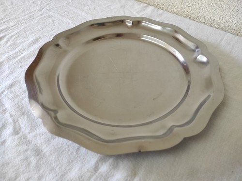 Plat service rond inox - service, en