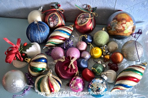 Lot boules noël - boules,