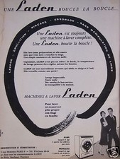 PUBLICITÉ UNE LADEN EST TOUJOURS UNE MACHINE A LAVER COMPLÈTE