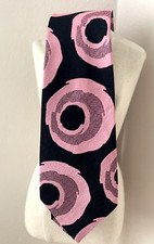 Cravate vintage Rose Noir