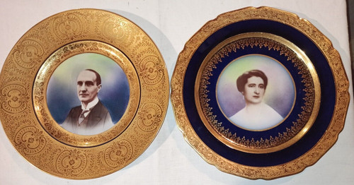 Rare portrais couple - couple, assiette