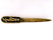 Coupe papier en bronze Art Nouveau " Gazelle " signé Livello