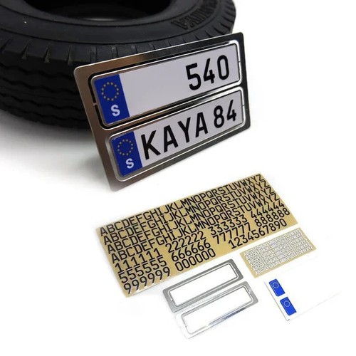 Metal number letters sticker - letters,