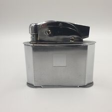 Beau briquet de table Art Déco Métal argenté guilloché MYON 401 Géant Bté SGDG