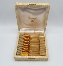 Service de douze cuillères à moka en métal doré Christofle modèle Vendôme XXème 
