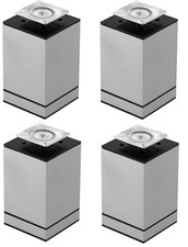 4x Pied de Meuble 58 - 150 MM Carré Aluminium la Table Armoire Jambes