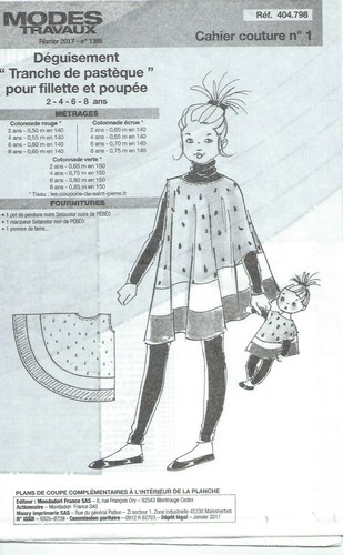Patron fille taille - patron,