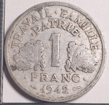 1 Franc Bazor 1942  Lourde France - 137702