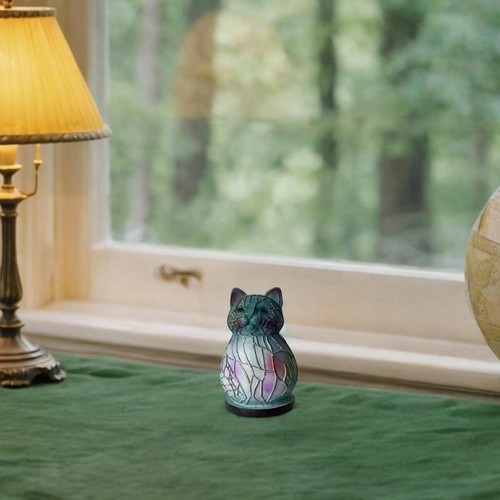 Figurine chat sculpture - figurine, chat,